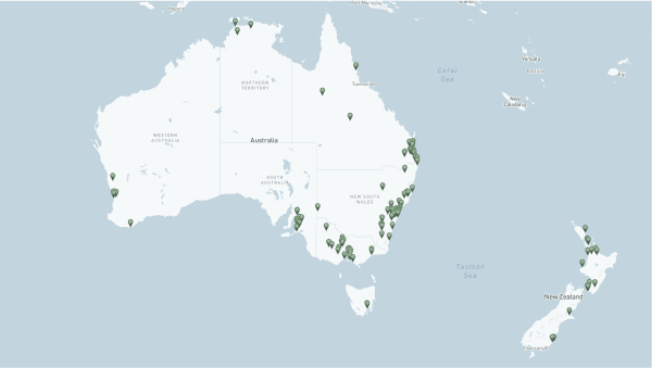 Station coverage in Australia / NZ